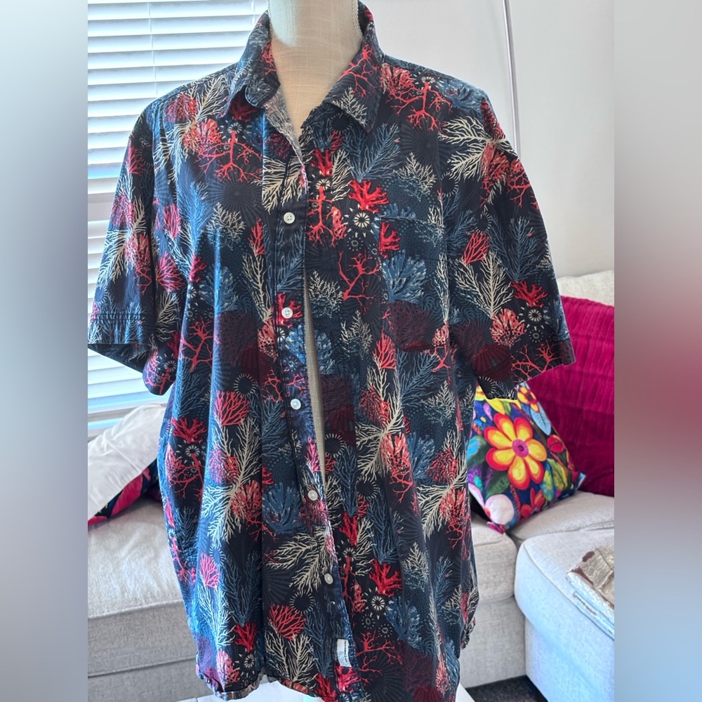 Multicolor red/blue Men’s Shirt 2X